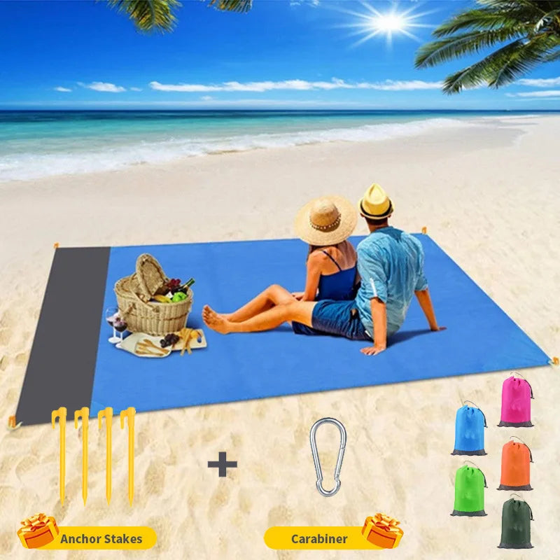 Waterproof Sandproof Beach Blanket for Travel, Hiking, and Sports