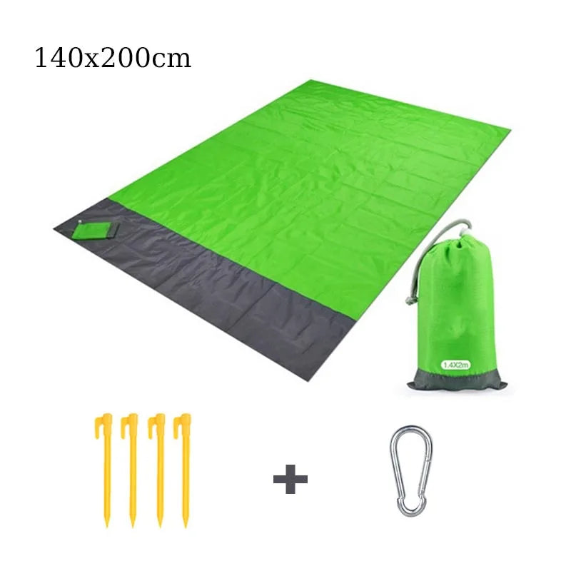 Waterproof Sandproof Beach Blanket for Travel, Hiking, and Sports