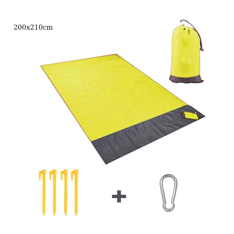 Waterproof Sandproof Beach Blanket for Travel, Hiking, and Sports