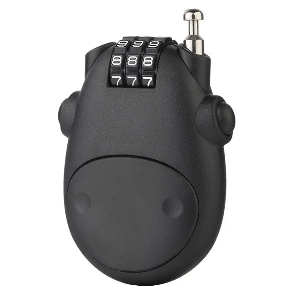 Combination Lock for Bike Helmet, Telescopic Steel Cable Anti-Theft Safety Lock for Bicycle, Suitcase, and Luggage