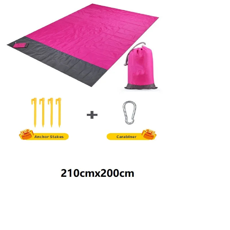 Waterproof Sandproof Beach Blanket for Travel, Hiking, and Sports