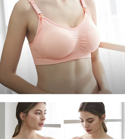 High Quality Plus Size Nursing Bra Breathable Women Breastfeeding Underwear Seamless Maternity Bra Push Up