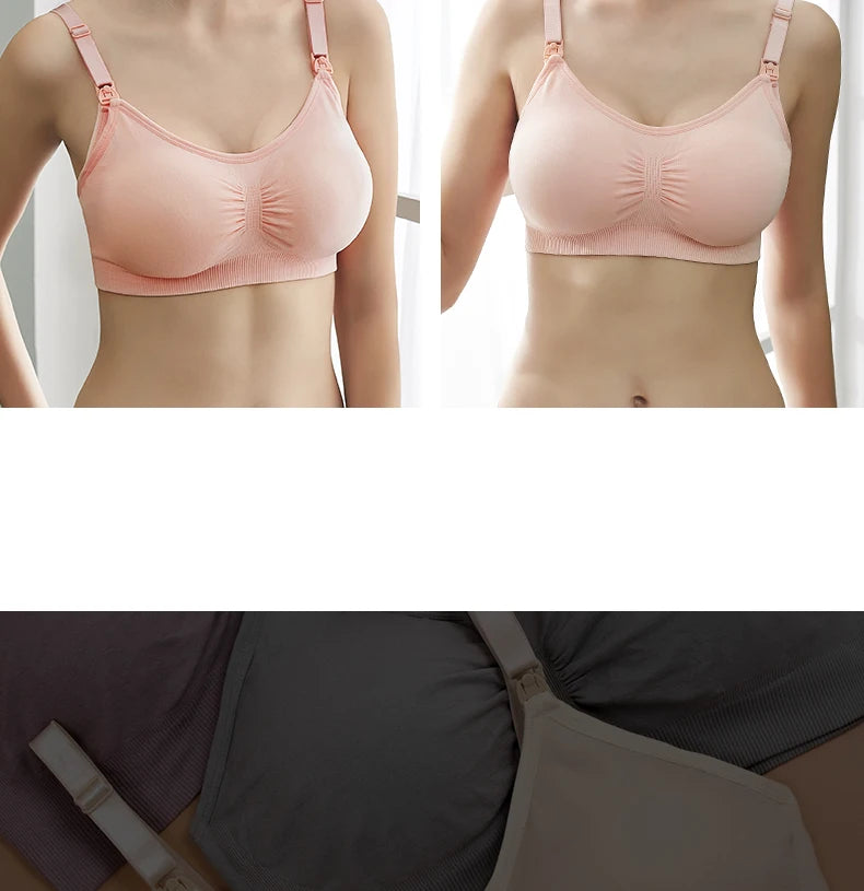 High Quality Plus Size Nursing Bra Breathable Women Breastfeeding Underwear Seamless Maternity Bra Push Up