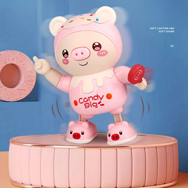 Upgraded Electronic Pets Pig Dancing Toy Doll, Electric Lighting Music Twisting Swing Left And Right Walking Cute Pig Smart Doll