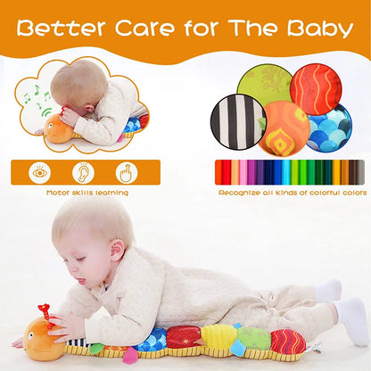 Baby Rattle Musical Caterpillar Worm Soft Infant Plush Toys  Educational Interactive Sensory Toy for Babies Newborn Toddler Gift