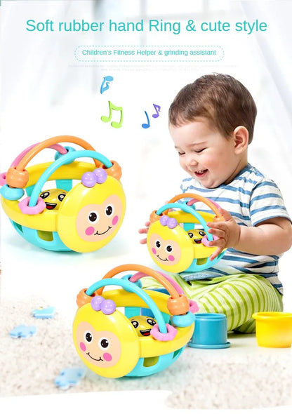 1 Pc 10cm Baby Toy Catch Ball Bendy Baby Walker Rattles Develop Intelligence Ball 0-12 Months Plastic Bell Rattle Doll