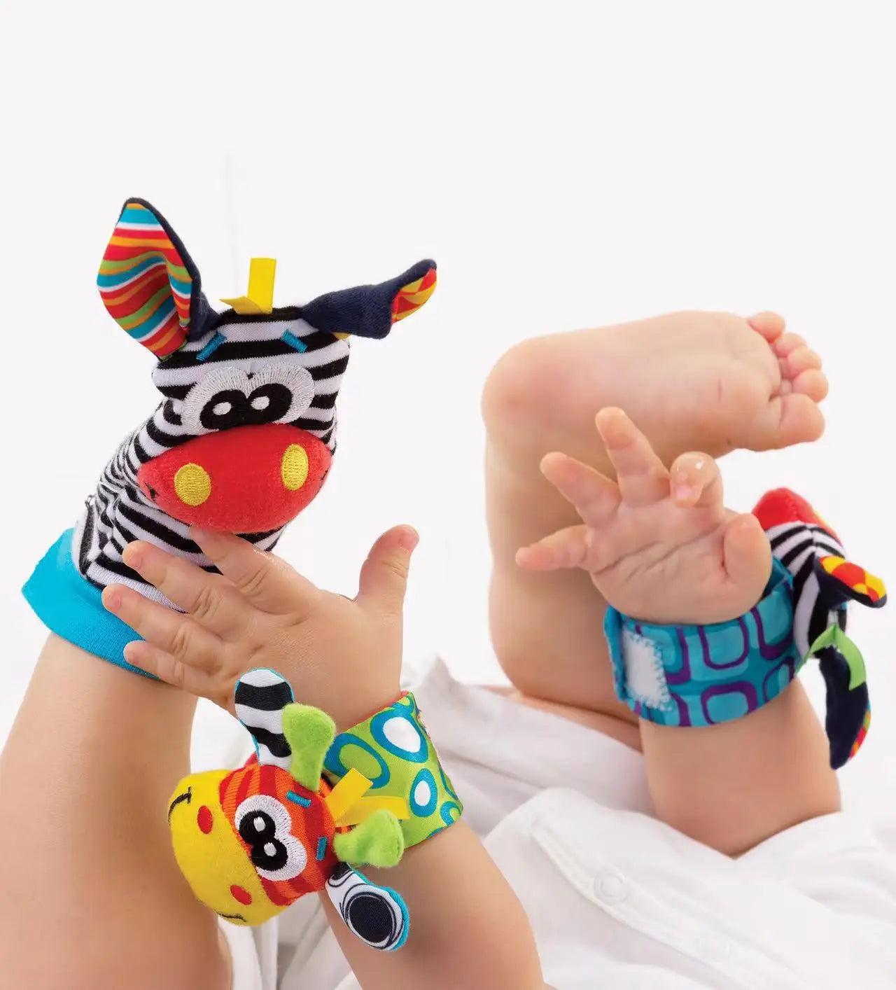 0-12 Months Baby Rattles Toys Animal Socks Wrist Strap +Rattle Baby Foot Socks Bug Wrist Strap Toddler Socks Pacifier Toys