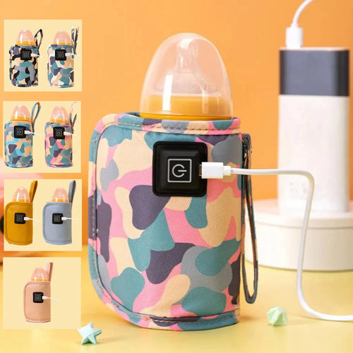 Baby Bottle Warmer 3-speed adjustment Baby Bottle Cup Warmer Car Portable USB Bottle Warmer Baby and Children Outdoor Travel