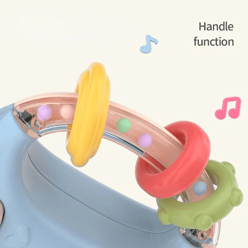 Baby Musical Feeding Bottle Pacifier Newborn Soft Teether Rattles Educational Toy Mobile Rattles Toys 0-12M Soothing Vocal Music