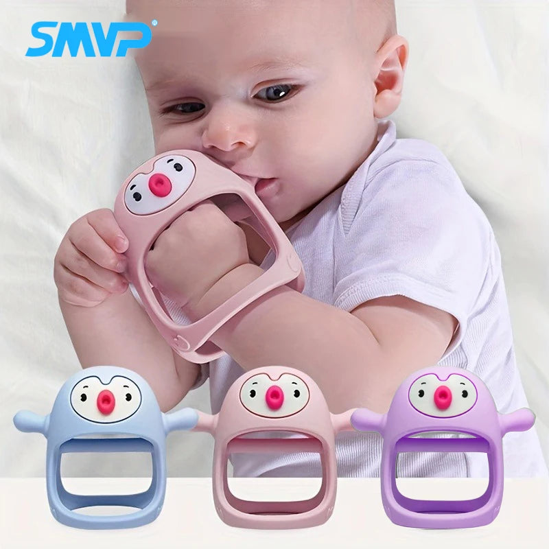 Never Drop Silicone Teething Toys for Babies, Infant Hand Teether