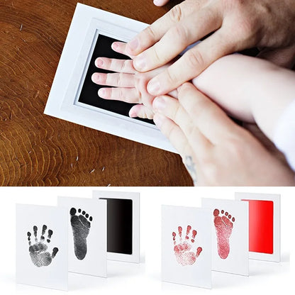 Newborn DIY Hand & Footprint Kit Ink Pads Photo Frame Souvenir