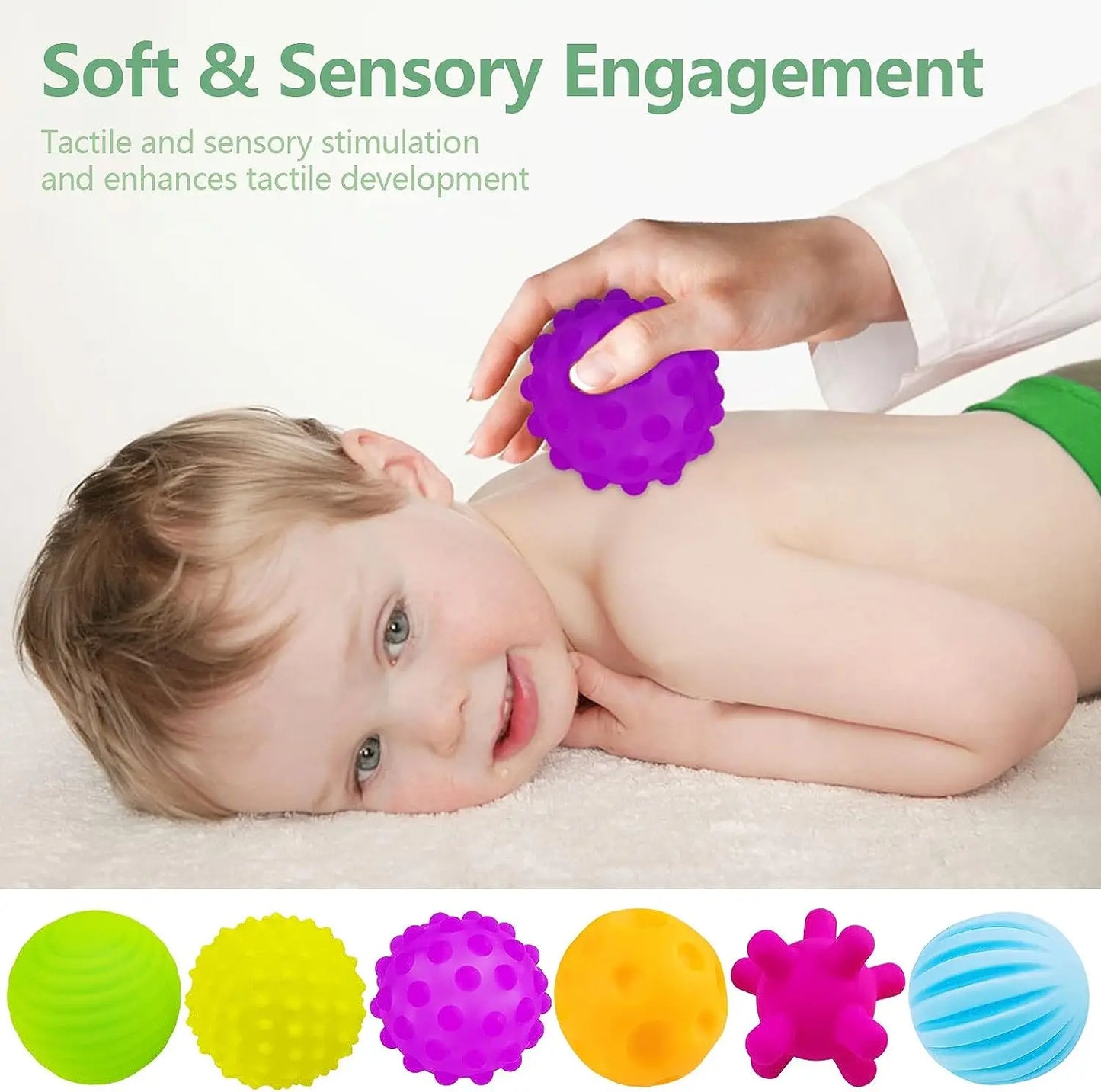 Sensory Balls for Baby Sensory Baby Toys 1 2 Years Old Activity Textured Multi Soft Ball Montessori Toys for Babies 6-12 Months