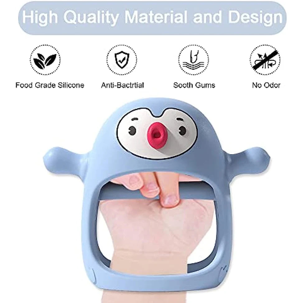 Never Drop Silicone Teething Toys for Babies, Infant Hand Teether