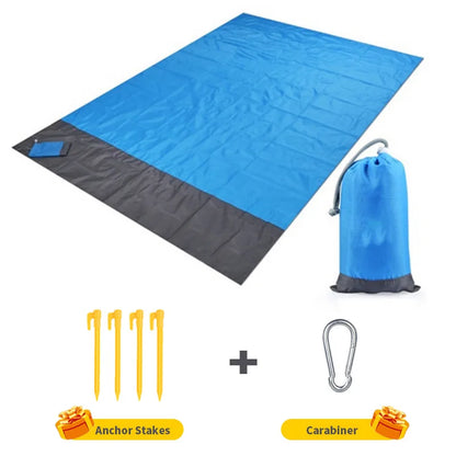 Waterproof Sandproof Beach Blanket for Travel, Hiking, and Sports