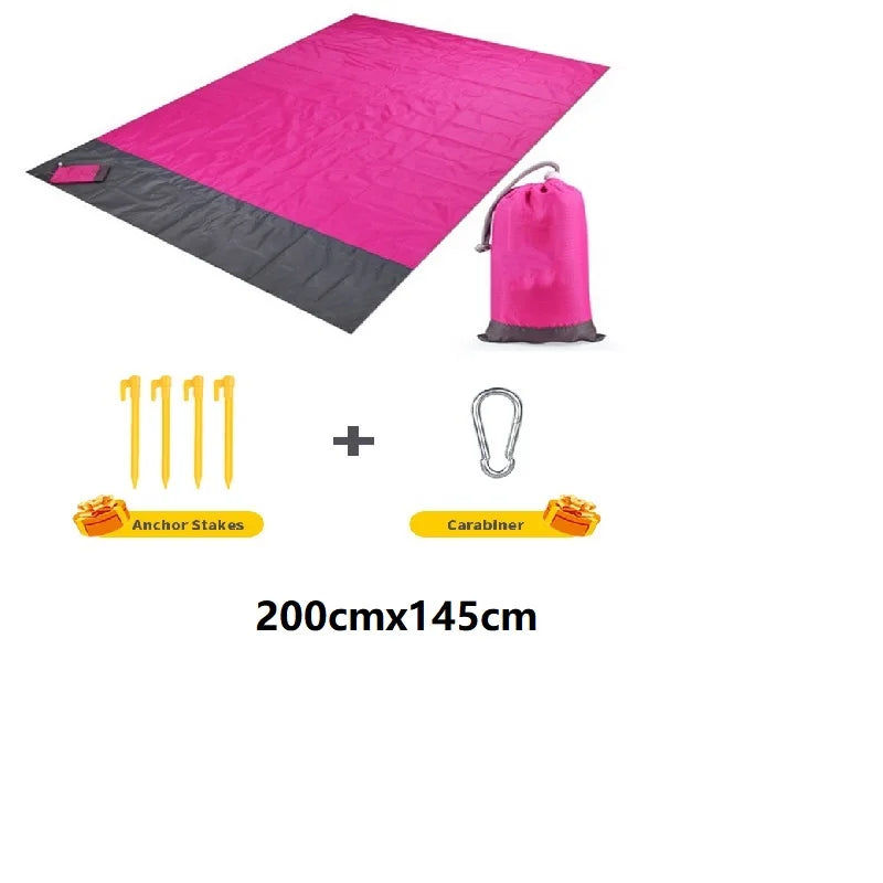 Waterproof Sandproof Beach Blanket for Travel, Hiking, and Sports